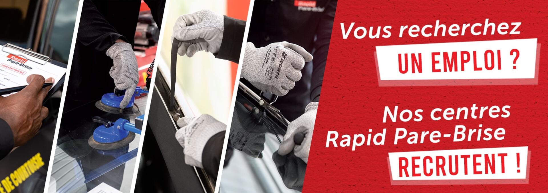 Offres d'emploi : vos centres Rapid Pare-Brise recrutent !