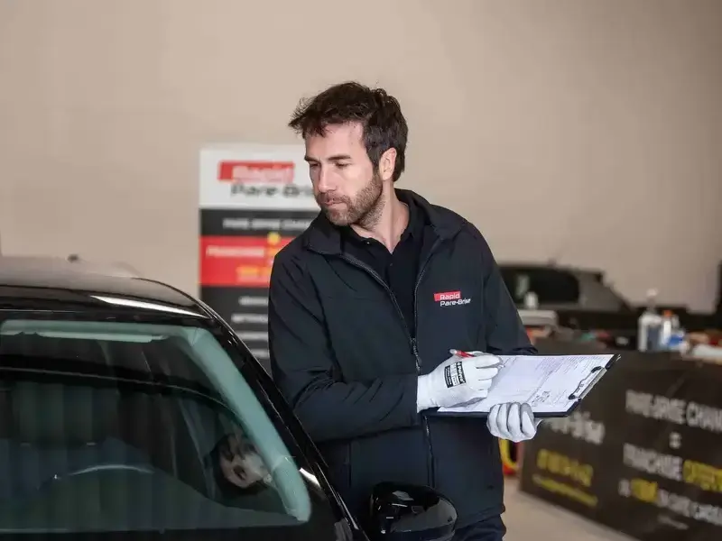 Vérification d'un pare-brise